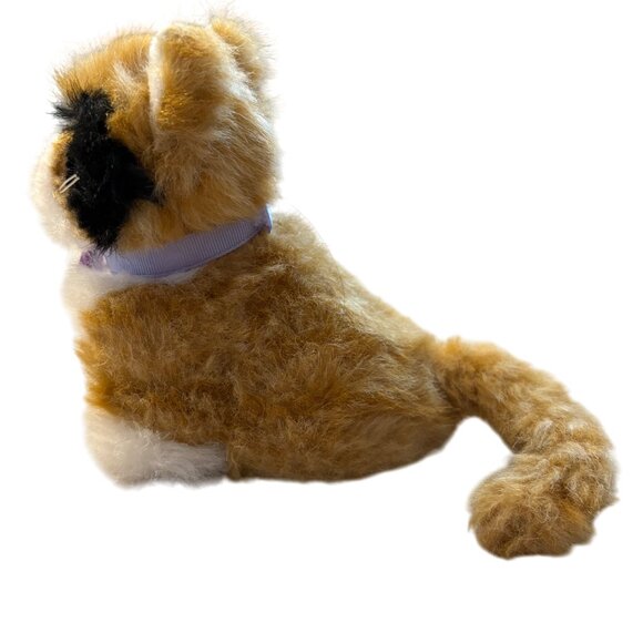 American Girl Plush Calico Cat Ginger Stuffed Animal Toy 6" With Purple Collar - Picture 2 of 3